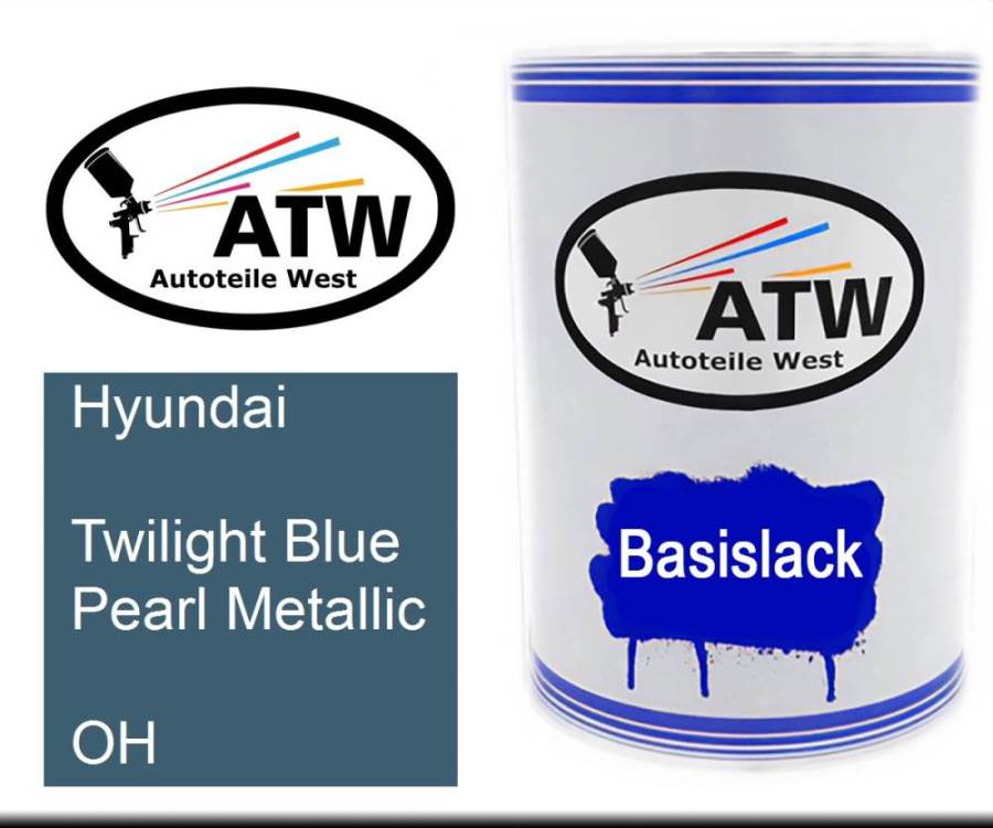 Hyundai, Twilight Blue Pearl Metallic, OH: 500ml Lackdose, von ATW Autoteile West.